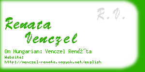 renata venczel business card